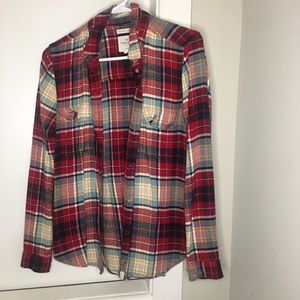 multicolor plaid button up. very soft.